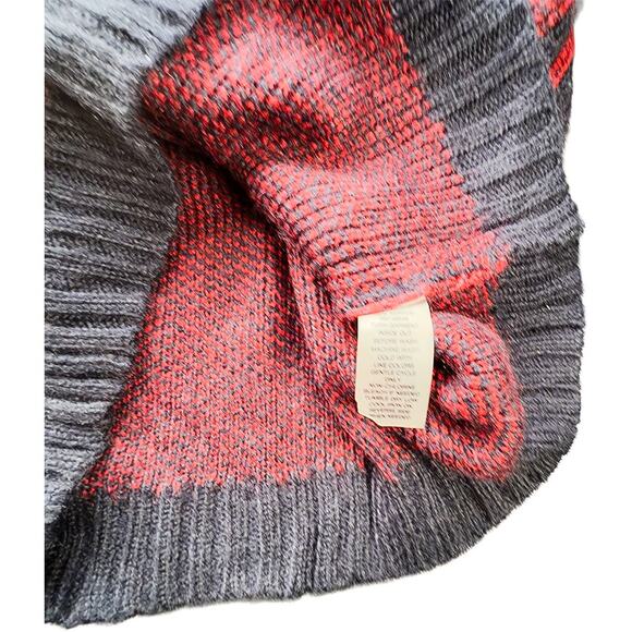 Delia's Red/Navy Plaid Tartan Buffalo Check Soft Crewneck Sweater Women's Medium - Picture 7 of 7